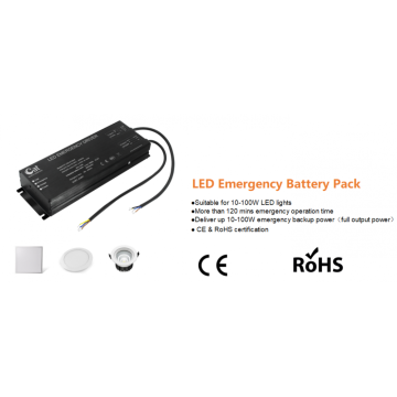 10-100W LED emergency backup pack