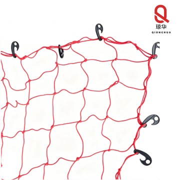 Red Elastic Cargo Net with Hooks
