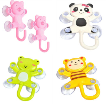 Suction Cup Animal Cartoon Hook Hanger For Kitchen Bathroom Mirror Wall Glass