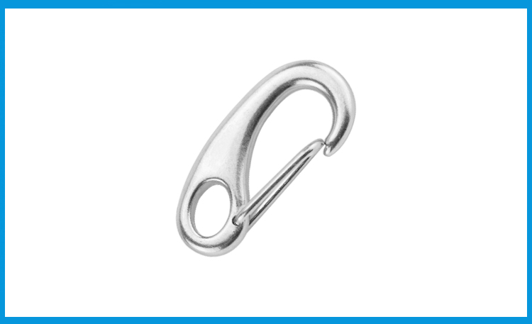 Boat Marine Stainless Steel Egg Shape Spring Snap Hook clips Quick Link Carabiner Buckle eye shackle Lobster Claw outdoor