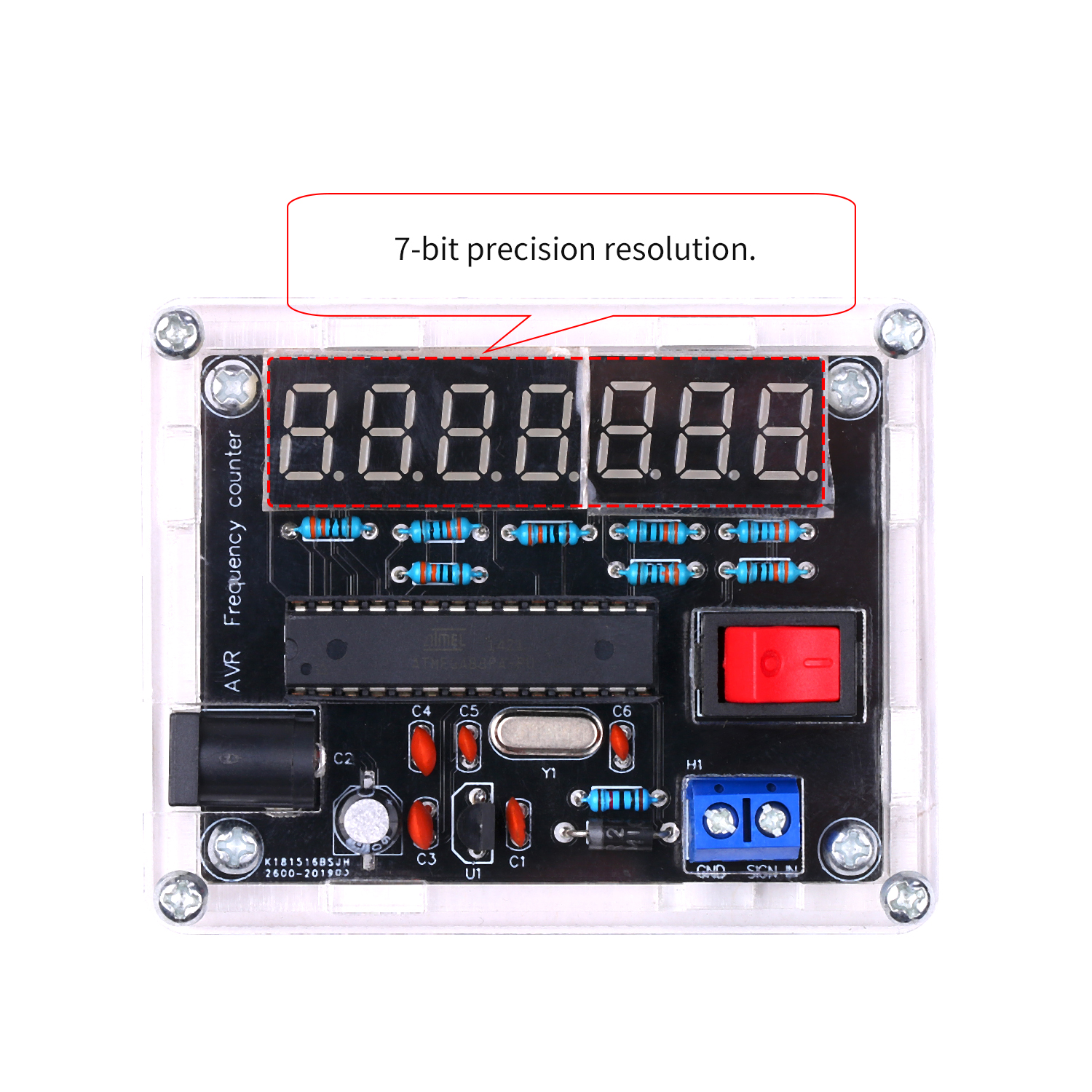 Frequency Meter Crystal Measurement Frequency For Measure Oscillator DIY Kit Module Board 7-bit Precision Resolution