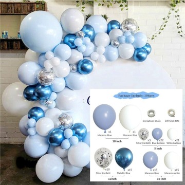 Blue Ocean Balloon Arch Garland Kit Clear Premium Latex Balloons Wedding Bridal Baby Shower Birthday Bachelorett Party Decor