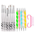 1Set Nail Brushes for Manicure Tools Painting Drawing UV Gel Polish Nail Art Brushes DIY Dotting Picking Pen Nail Art Decoration