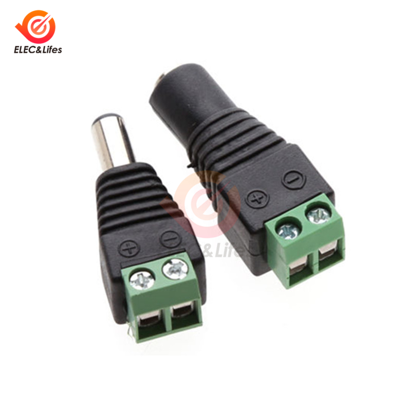 5Pairs DC 12V Male + Female 2.1x5.5MM DC Power Jack Plug Adapter Connector for CCTV TV Camera