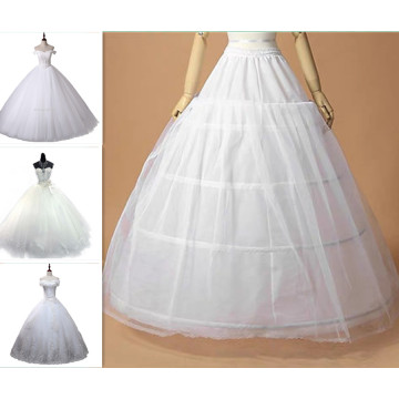 New White 3 Hoop Adjustable Size Adult dress Underskirt Wedding Crinoline Prom Dress Petticoat