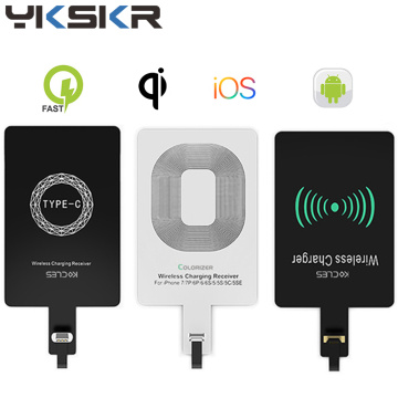 Micro USB Type C Universal Fast Wireless Charger adapter For Samsung huawei For iPhone For Android Qi Wireless Charging Receiver