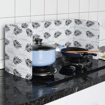 Nordic Style Leaf Pattern Kitchen Aluminum Foil Oil Slab High Temperature Insulation Board