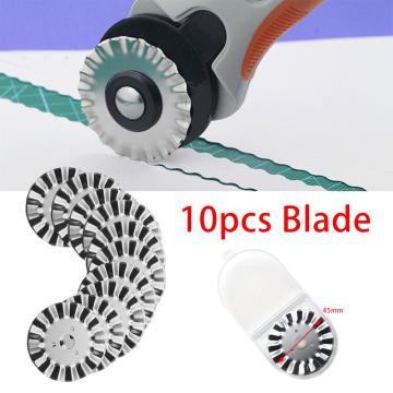 10Pcs/Set Rotary Cutter Blades 45mm Leather Cutting Tool DIY Patchwork Scrap Booking Quilter Leather Cutter For Home School
