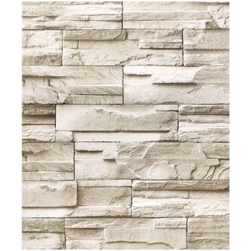 LUCKYYJ Faux Stacked Stone Peel and Stick Wallpaper Taupe/Tan Brick Self Adhesive Contact Paper for Walls Bedroom Home Decor