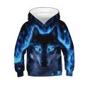 4-12 Years Boys Hooded Sweatshirt Spring 3D Print Tiger And Wolf Hooded Coats For Boys Kids Teens Clothing Children outerwear