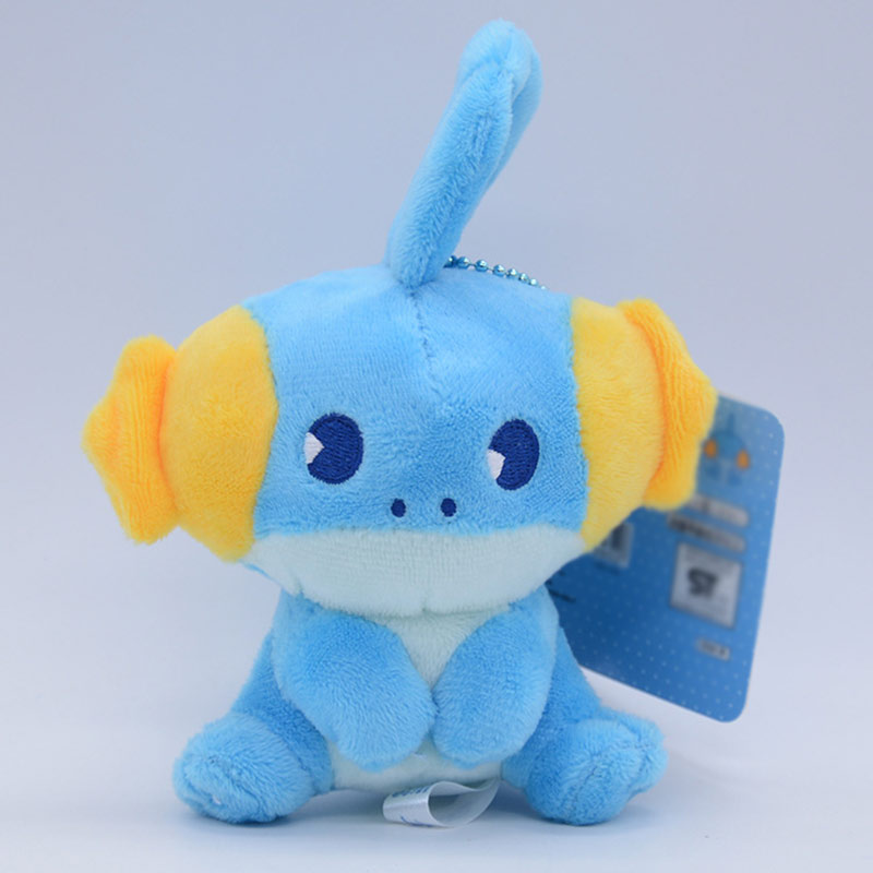 11cm 7pcs/lot Totodile Mudkip Piplup Oshawott Froakie Popplio Squirtle Plush Toys Key Chains Pendants Soft Animals Dolls Gifts