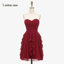 Elegant Homecoming Dress Chiffon Pleat Short Cocktail Dress Sweetheart Above Knee Mini Prom Graudation Dresses Graduation robes