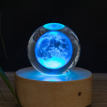 3.15 Inch Clear Moon Glass Crystal Ball Educational Astronomy Science Toy