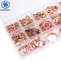 280pcs Solid Copper Gasket Assorted Copper Washers Sealing Ring Set with Case 12 Sizes M5-M20