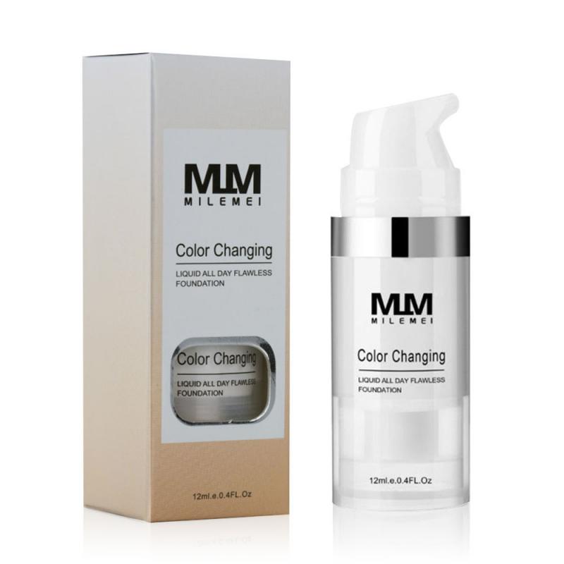 Makeup bright white easy to absorb portable concealer lasting MILEMEI All Day 12ml Color Changing Liquid Foundation