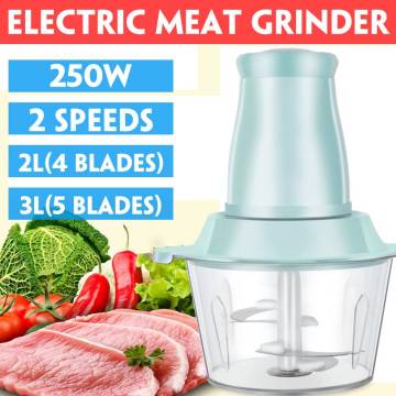 2 Speeds 250W Electric Meat Grinder Vegetable Grinders Mincer Cutter Plastic Electric Chopper Food Processor Slicer