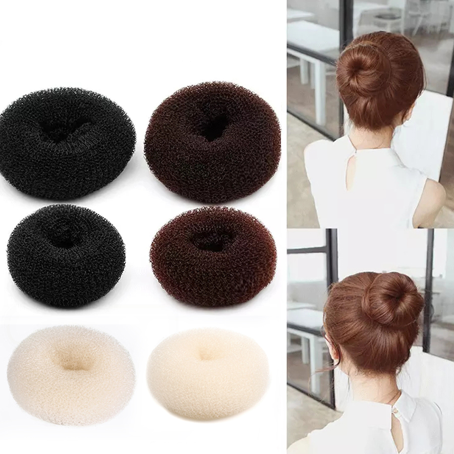 Leeons S/M/L Hair Donut Bun Maker Hair Bun Accessories Hair Tools Styling Diy Magic Bun Maker French Braid Hair Tool 3 Colors