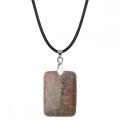 Red Goldstone 25x35mm Rectangle Stone Pendant Necklace for women Men