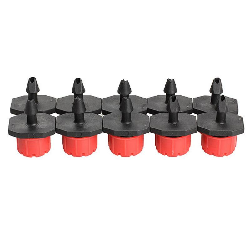 100pcs 1/4 Inch Adjustable Micro Flow Dripper Drip Head Water Dropper Plastic Dripper Home and Garden Accessories