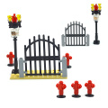 City Accessories Building Blocks House Fence Stairs Ladder Pillar Wall Lights MOC Parts Bricks Compatible With lego