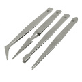 4pc/Set Tweezers DIY Crafts Modelling Soldering Trade Work Tool Stainless Steel Hand Repair Tools