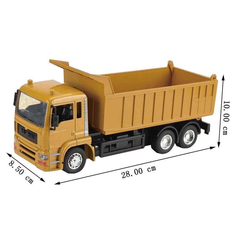 10CH RC Dump Truck 2.4HZ Remote Control Hydraulic Dump Engineering Vehicle Electric Loader Gift Transporter for Kids