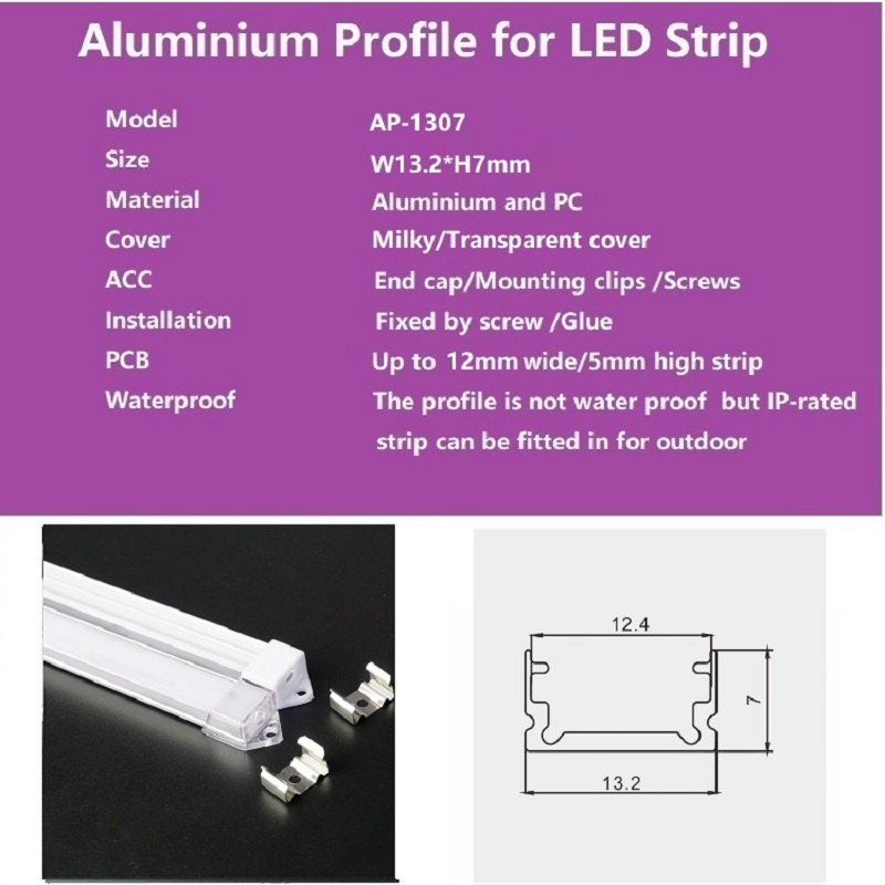 5pcs of 50cm/20inch U shape 7mm height slim led aluminium profile ,12mm 5V 12V 24V soft tape channel , cabinet strip housing