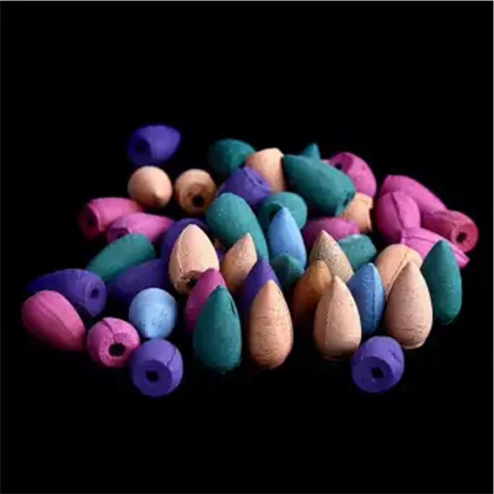 50pcs/pack Refresh Air Natural Living Room Backflow Censer Use Office Multi Flavor Aroma Yoga Home Fragrant Burner Incense Cones