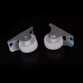 2 Pcs White Plastic Furniture Replacement Caster Wheel Universal Swivel Casters Roller Wheel For Platform Trolley Chair