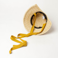 New Children Summer Straw Sun Hats Girls Beach Hat Journey UV Protection Hat With Long Ribbon Kids Bucket Hats Wholesale S1166