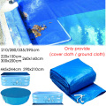 Hot Swimming Pool Cover Dust Rainproof Pool Cover Blue Round Tarpaulin Durable For Family Garden Pools Swimming Pool Accessories