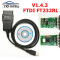 High quality For Honda HDS USB Cable Diagnostic Cable Software Version V1.4.3 FTDI FT232RL Chip Auto OBD2 HDS Cable