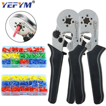 HSC8 6-6/6-4B crimping pliers 0.25-6mm2 23-10AWG for tube terminal brand mini type round nose european pliers tools