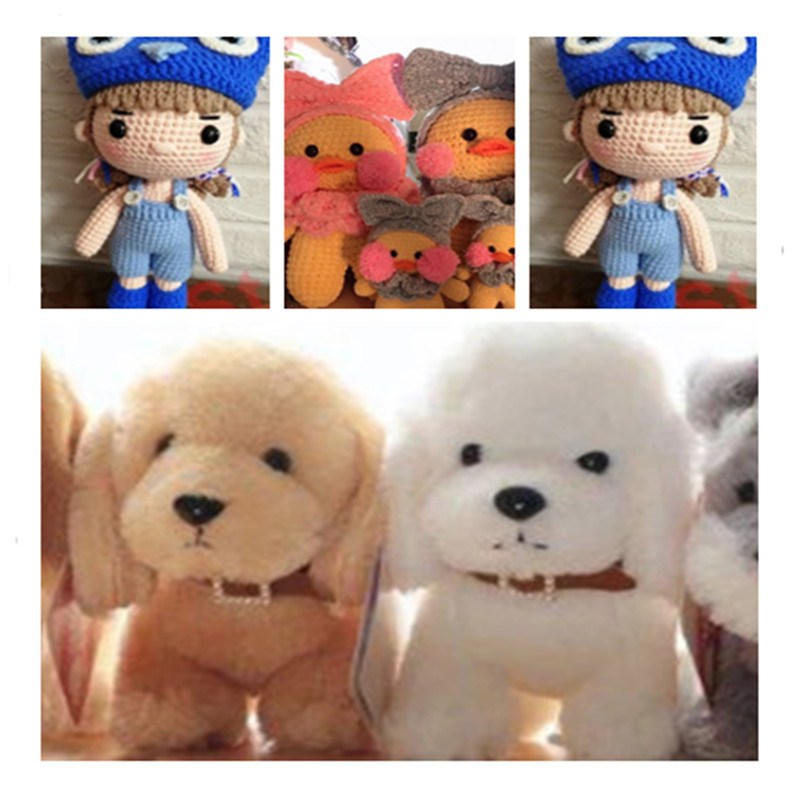 142Pcs 6-12mm DIY Doll Eyes Black Plastic Crafts Safety Eyes for Teddy Bear Soft Toy Animal Doll Amigurumi DIY Accessories