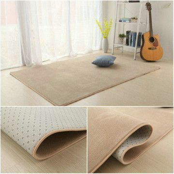 1 Piece Rectangle Soft Floor Carpet Solid Living Room Carpet Bathroom Area Rug Anti-Slip Study Room Mat Child Bedroom Mat Pad