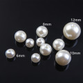 White Round Plastic Bead Imitation Pearls Loose Spacer Beads for DIY Craft Necklaces Bracelets Jewelry Making 6-12mm