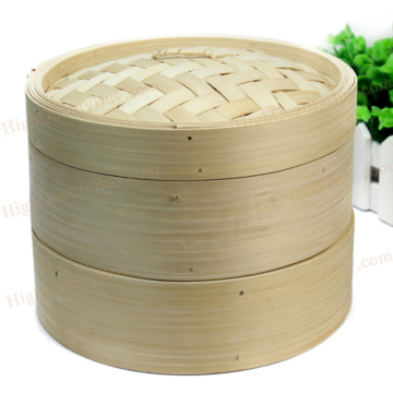 2 Tier Durable Cookware Bamboo Steamer Chinese Kitchen Cookware Fish Rice Dim Sum Basket Rice Pasta Cooker Set With Lid