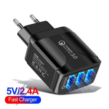 2.4A/3A Quick Charger 3.0 USB Charger For Iphone Samsung Tablet EU US UK Plug Wall Mobile Phone Charger Adapter Fast Charging