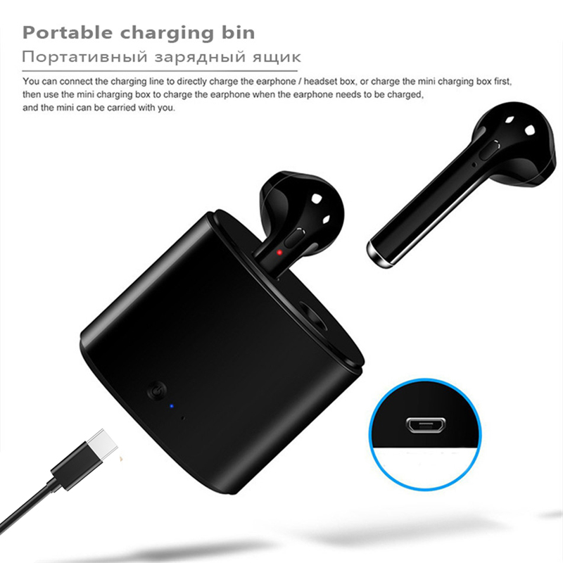 i7s tws Bluetooth 5.0 Wireless Earphones Business Headset Sports Earbuds Charging Box Headphones Airpods For iPhone Smartphone