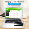 3 Port USB Hub Extend Cable 1.2m USB 2.0 Splitter Wire Data Transfer Device Charging USB Adapter Laptop PC Computer USB Extender