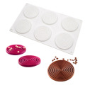 Spiral Shape Silicone Mold 6 Holes Peach 3D Cake Moulds Mousse For Ice Creams Chocolate Pastry Bakeware Dessert Art Pan