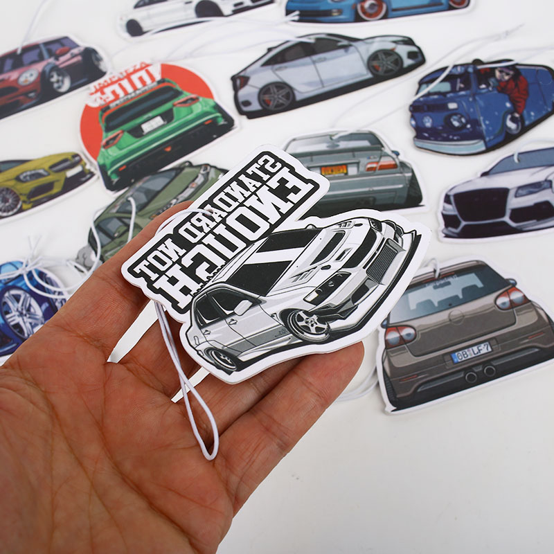 Performance Racing Car Auto Air Freshener Rear View Mirrow Pendent Decoration JDM Japan Germany Civic Solid Paper