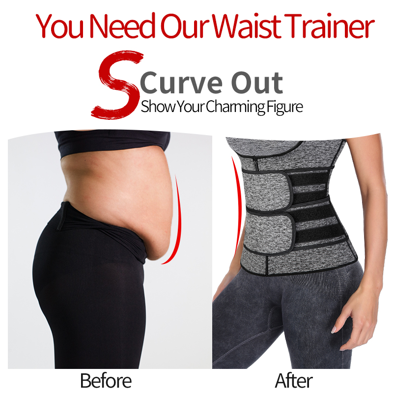 Women Waist Trainer Vest Neoprene Body Shaper Sauna Sweat Suit Slimming Sheath Fitness Workout Corset Top Shapewear Trimmer Belt