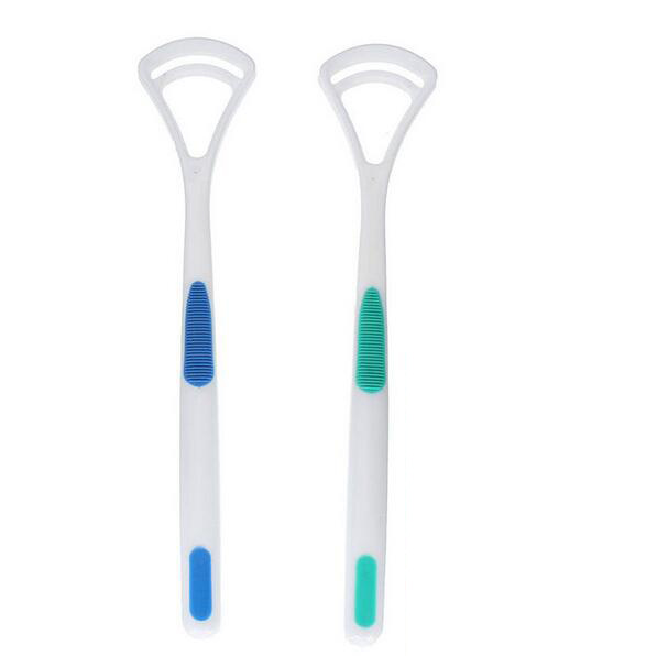 2PCS Useful Tongue Scraper Care Brush Keep Fresh Breath Maker Cleaning Tongue Manual Toothbrush Oral Clean Hygiene Care