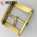 Meetee Solid Brass Metal Belt Buckle Men Women Pin Buckles Head For Belts 37-38mm DIY Leather Craft Jeans Accessories YK156