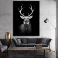 Animals Wall Art Canvas Poster Black and White Print Deer Elephant Painting Nordic Decoration Picture Modern Living Room Decor