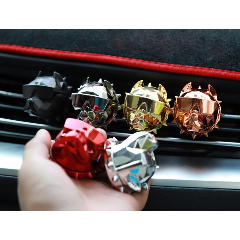 Creative Bulldog Air Freshener Car Perfume Car Decoration Auto Clip Bulldog Fragrance Scent Parfum Voiture Car Diffuser