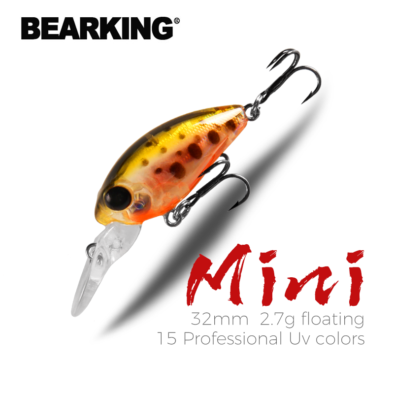 BEARKING Fishing Lures 3.2cm 2.7g mini crank for pike and bass Wobblers Crankbait For Fishing Tackle Artificial