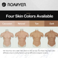 ROANYER Realistic fake Silicone muscle suit Belly Macho male false Simulation Muscle Man chest for cosplay Halloween bodysuit