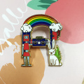 decorative cartoon custom metal Letter enamel pin